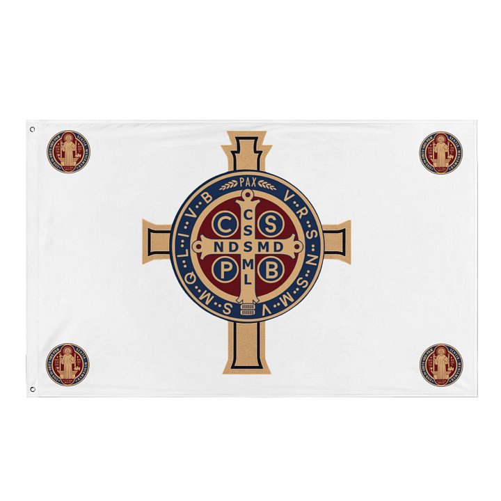 Saint Benedict Medal design - Flag product image (1)