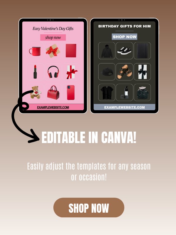 Affiliate & Gift Guide Templates for Canva (LTK, Pinterest & IG) product image (8)
