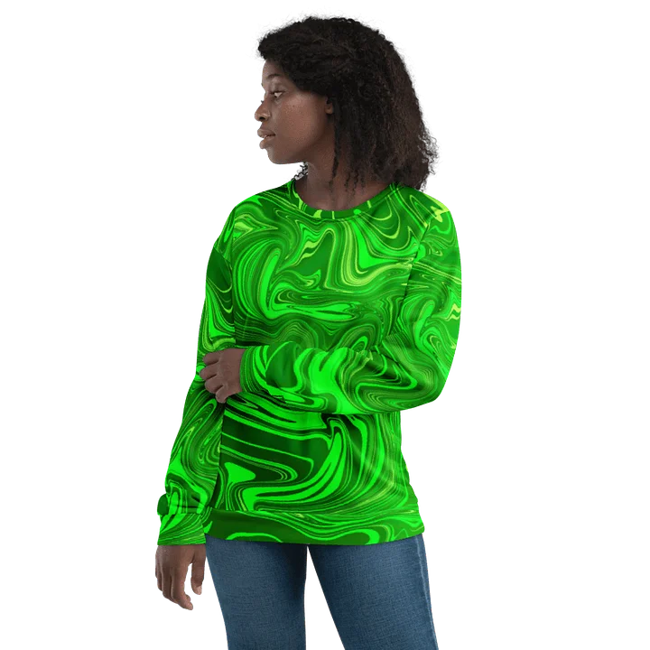 Sweatshirt - Different Shades of Green Digital Fluid Art product image (1)