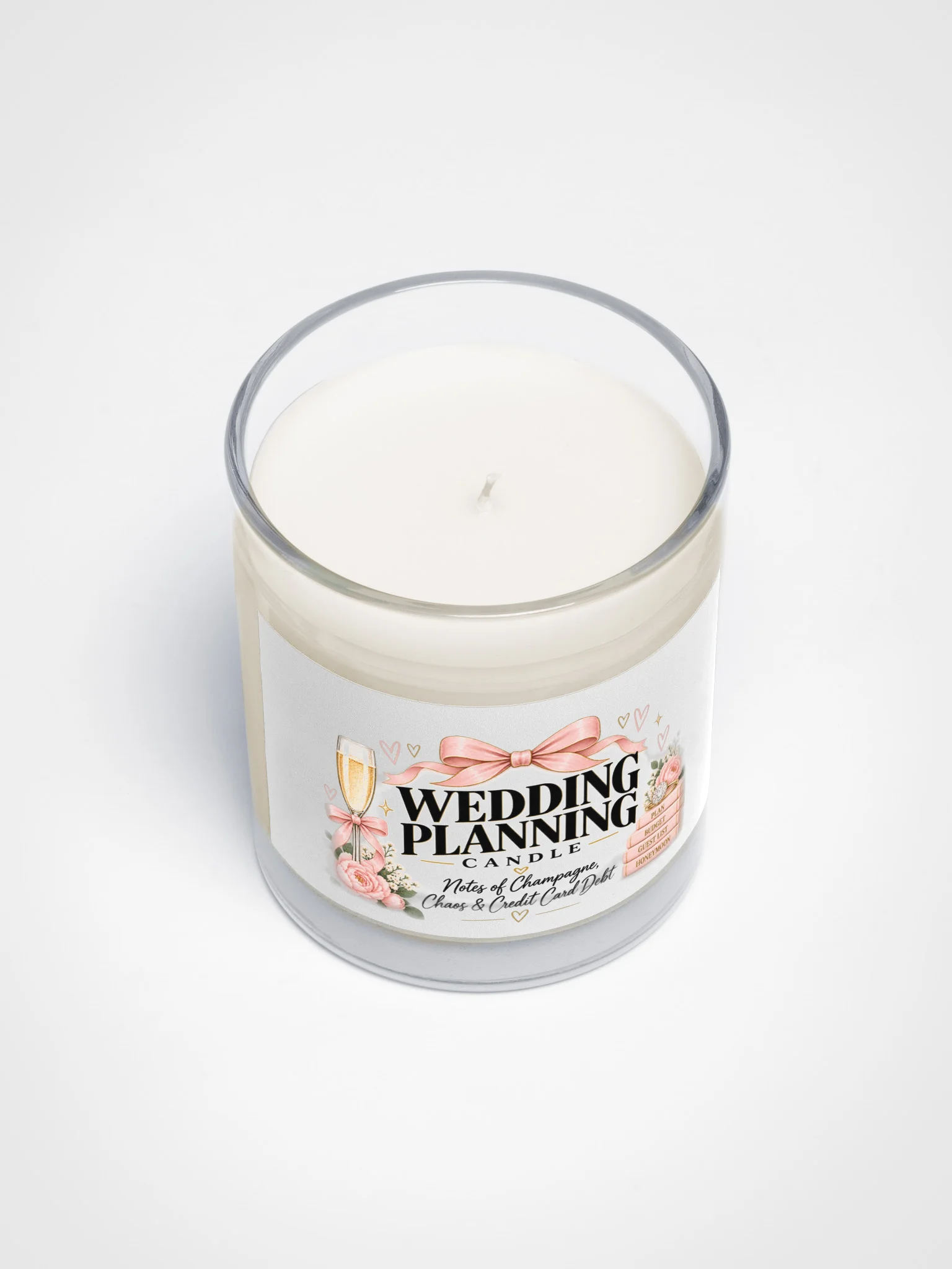 Wedding Planning Candle | Notes of Champagne, Chaos & Credit Card Debt product image (3)
