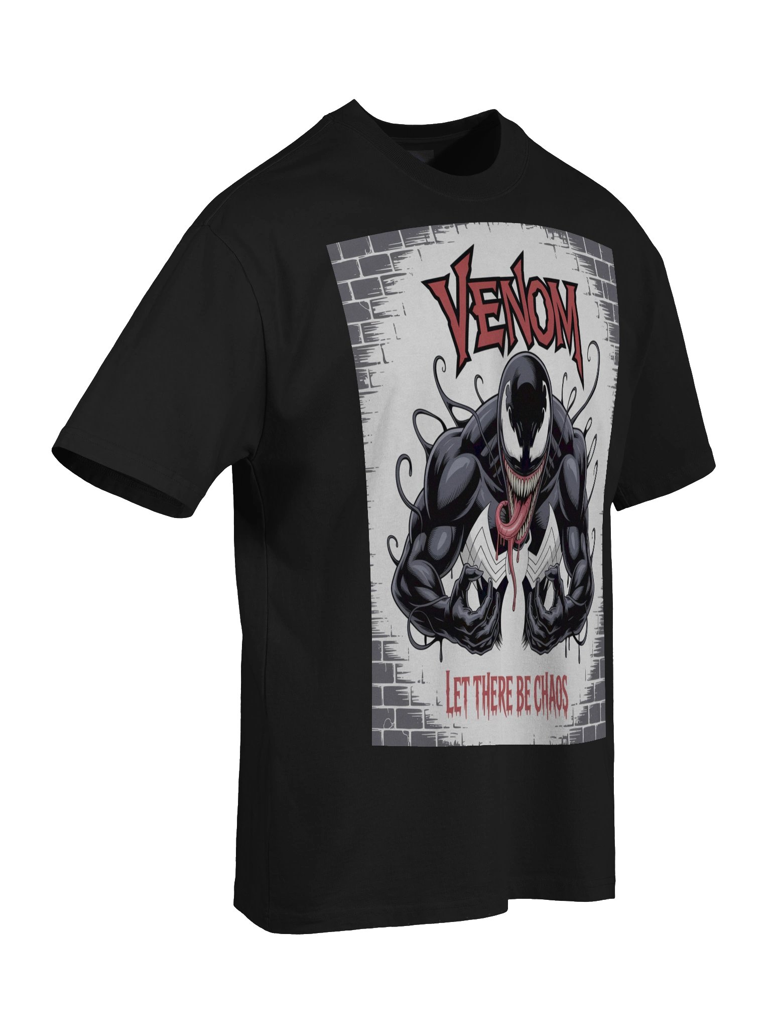 Let There Be Chaos: Venom Graffiti Faded Oversized Tee product image (8)