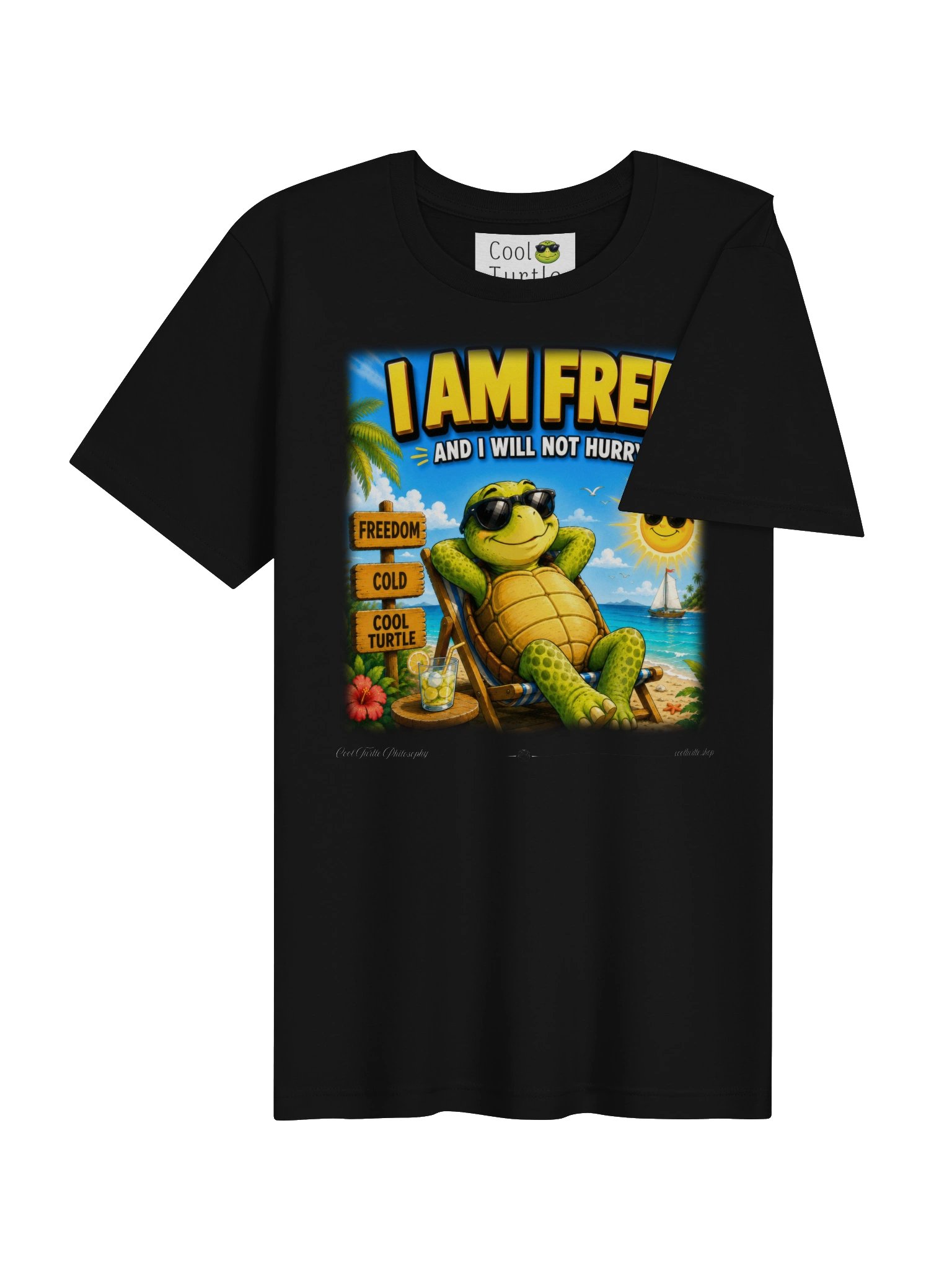 I Am Free Turtle Graphic Tee – Slow Living Shirt product image (2)