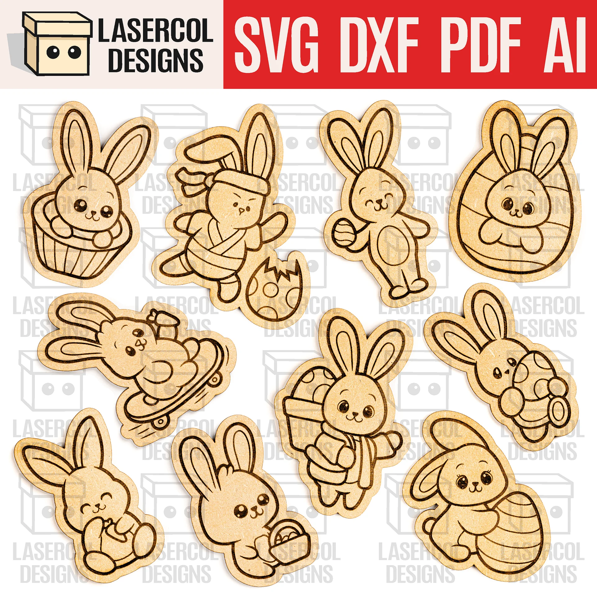 Easter Bunny DIY Paint Kit (+80 Bundle) - Laser Cut Files product image (9)