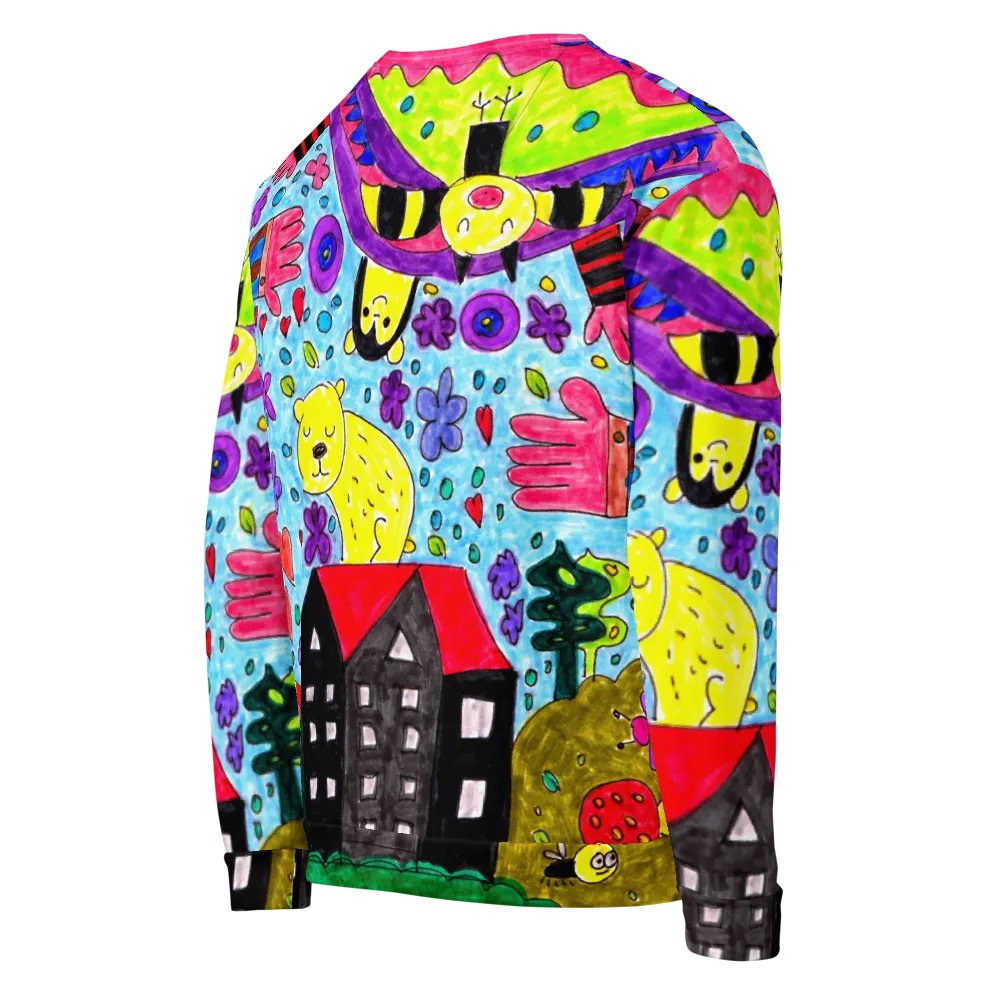 Abstract Vibrant Doodle Characters Unisex Sweatshirt product image (9)
