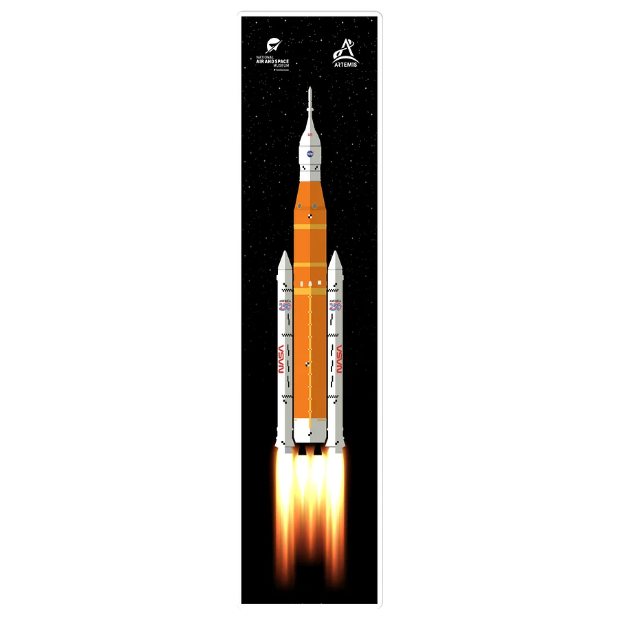 Artemis SLS Rocket Large Sticker Image 1