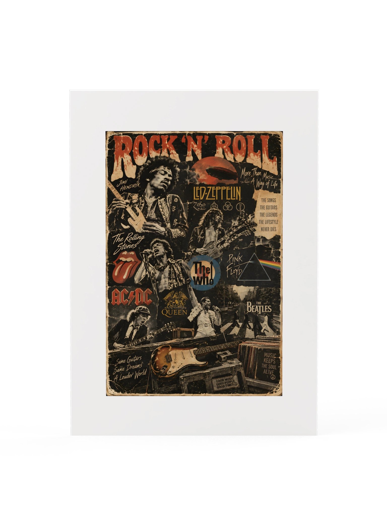 ROCK ’N’ ROLL FOREVER — Legends of the GOLDEN Era | Vintage Music Art Print 💎 product image (1)