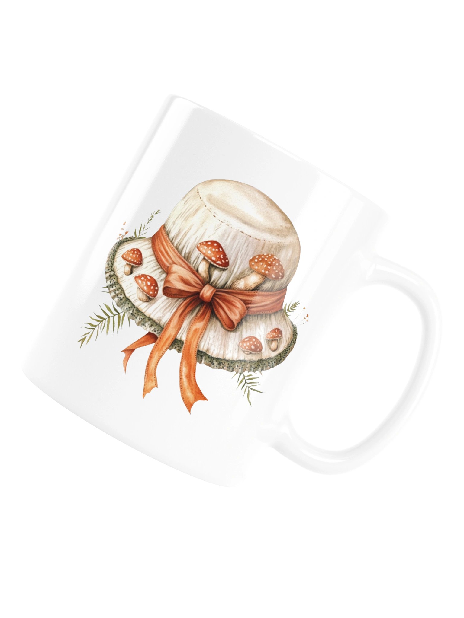 Sage & Ribbon Hat Mug — The Quiet Parlor Collection product image (2)