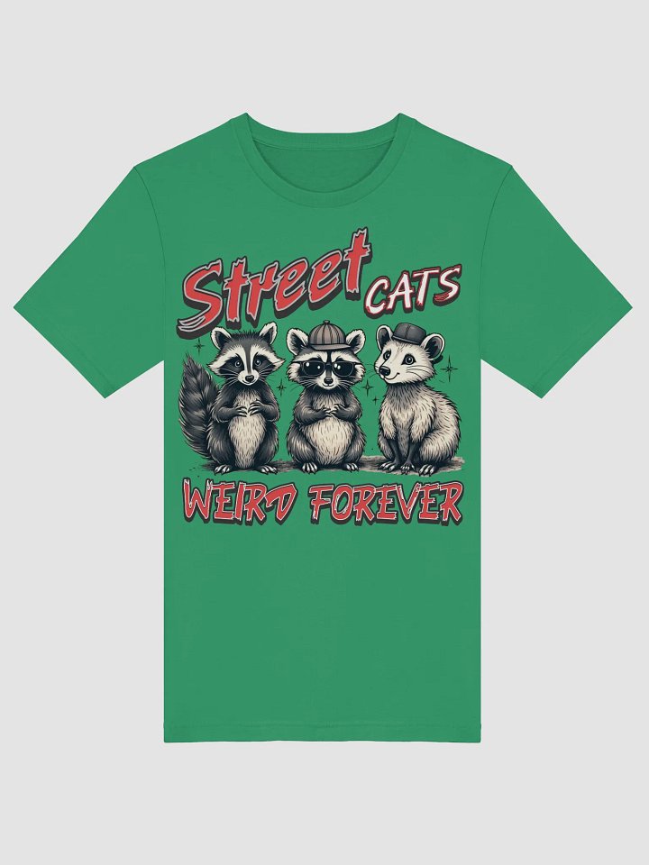 Street Cats Weird Forever Raccoon Quirky Crewneck Tee product image (1)