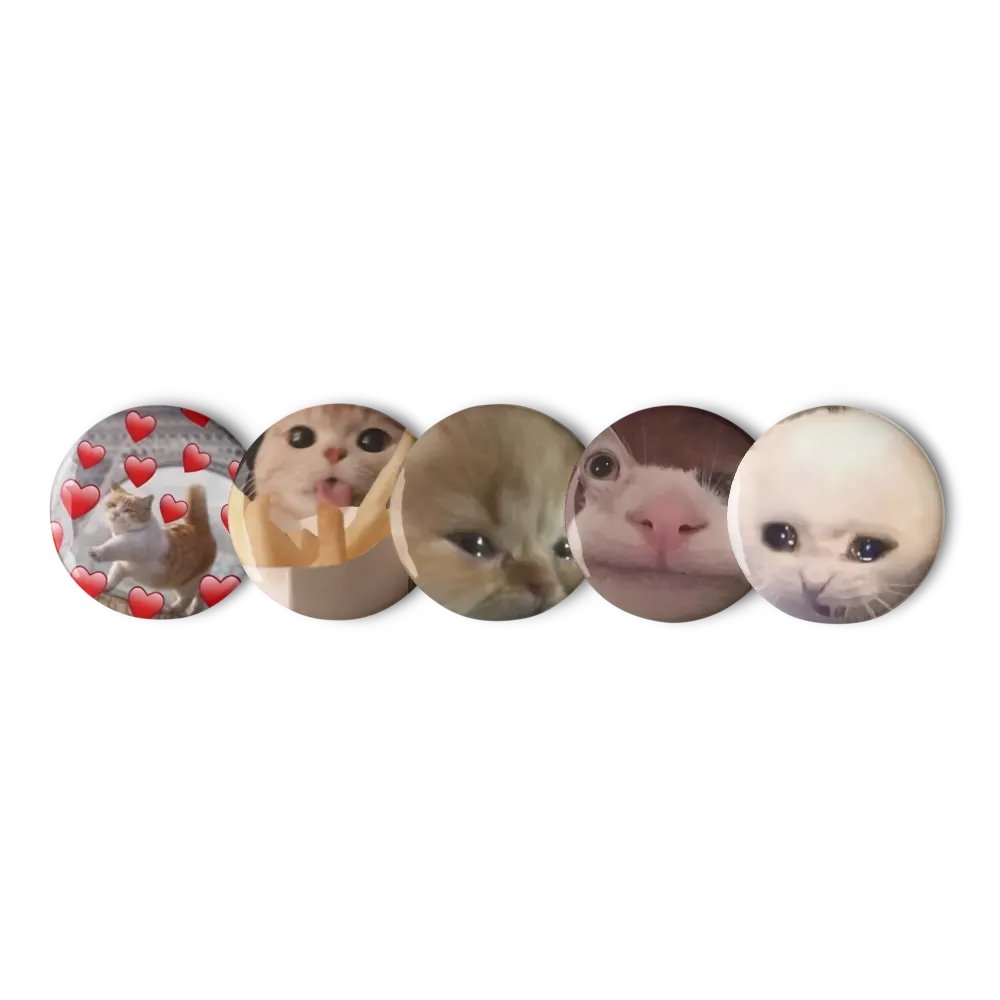 Set of Pin Buttons: Meme Cats 25 product image (3)