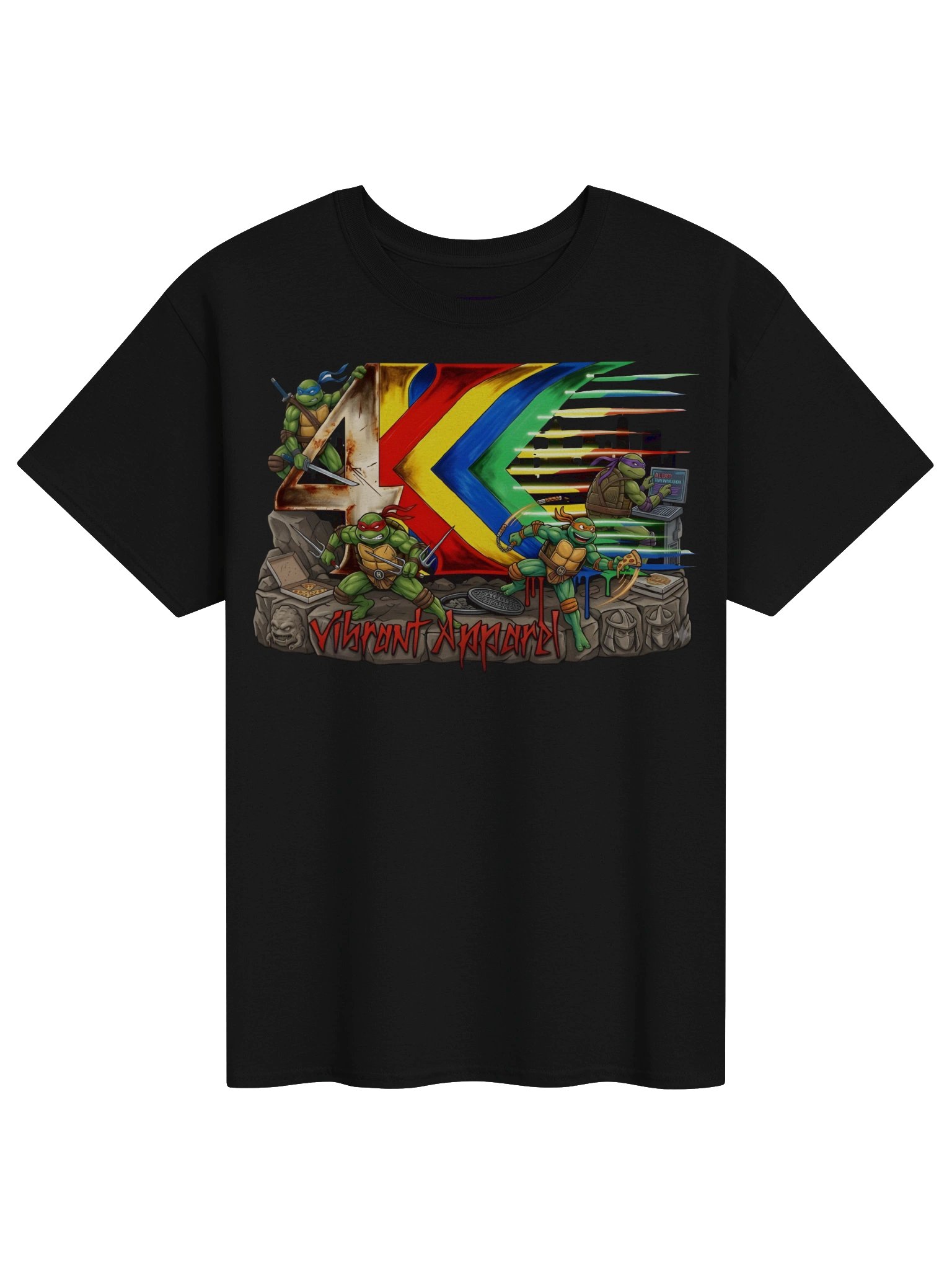 Vibrant Turtles Retro Graphic Tee product image (7)