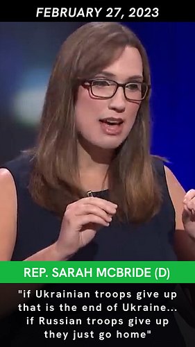 Delaware's congresswoman @sarahemcbride described the main difference between Russian and Ukrainian soldiers. After the anniv...