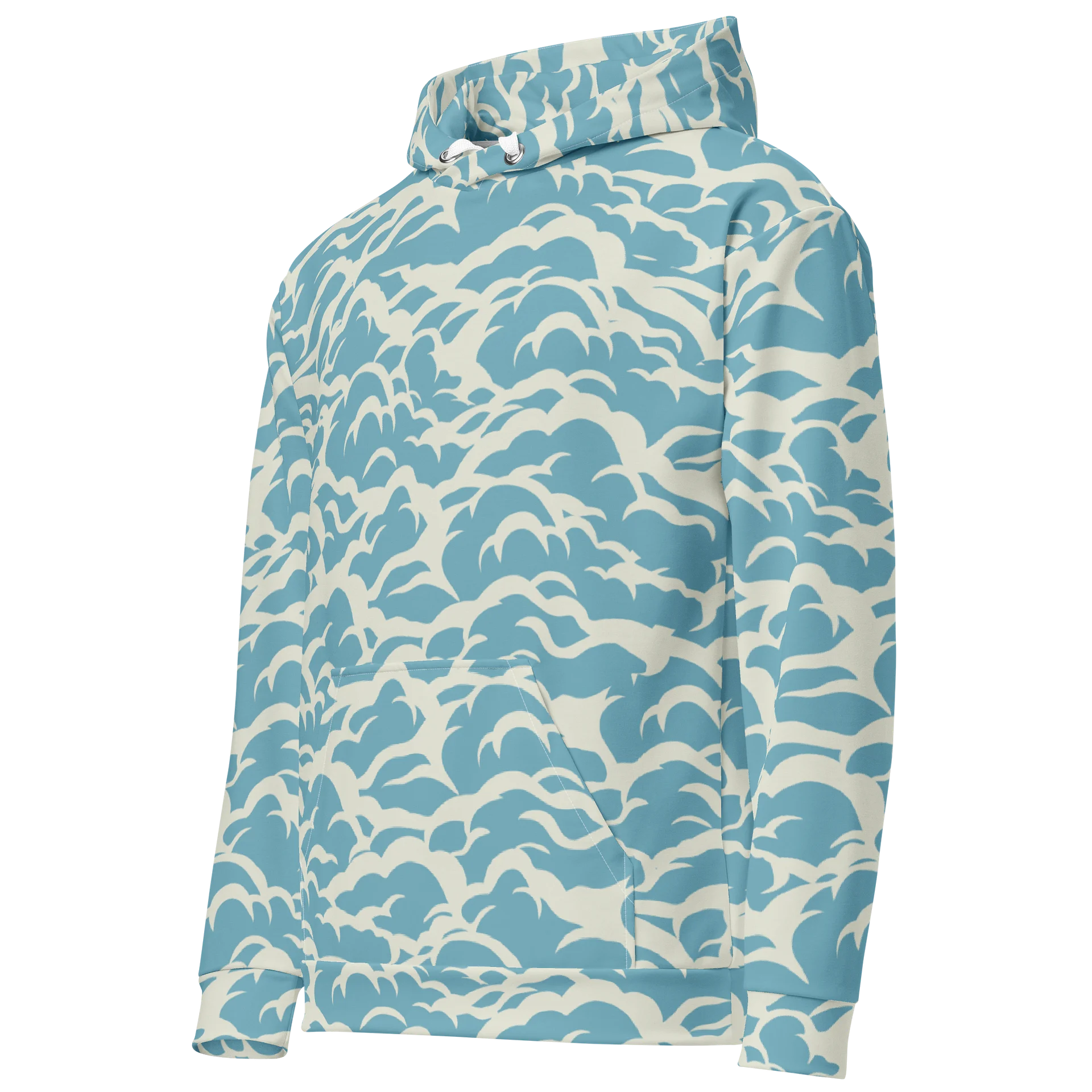 Nautical Ocean Waves Unisex Cotton Hoodie product image (3)