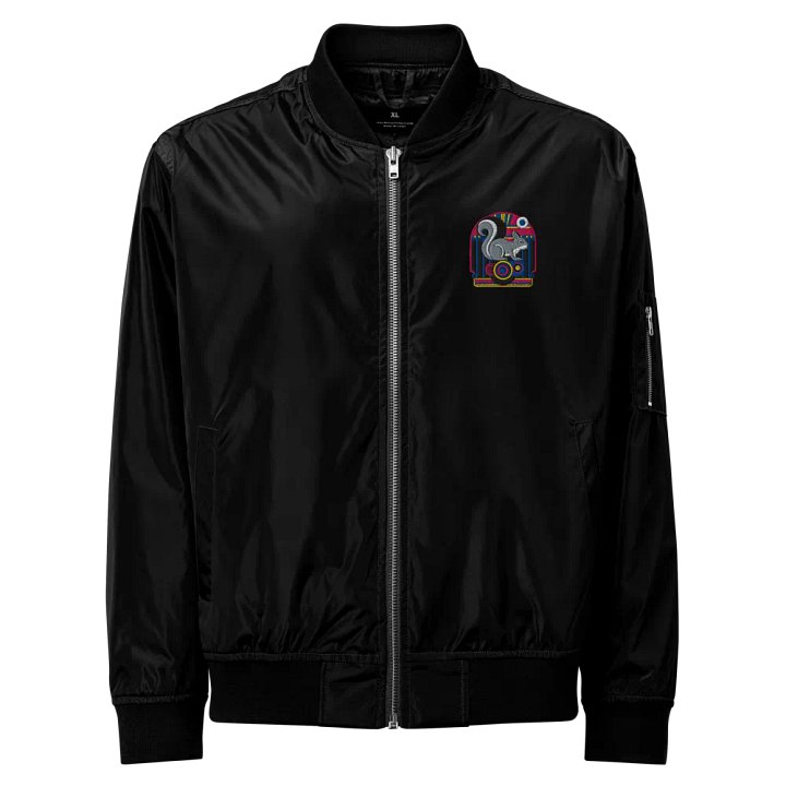 embroidered Squirrel Chic Recycled Bomber Jacket product image (1)