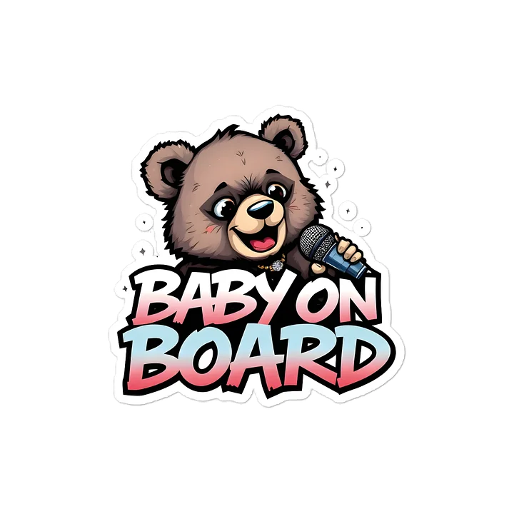 Urban Bear Baby On Board Car Decal - 5x5 Premium Streetwear Vinyl Sticker - Aesthetic Hip Hop Bear Graphic for Cars, SUVs & Trucks product image (1)