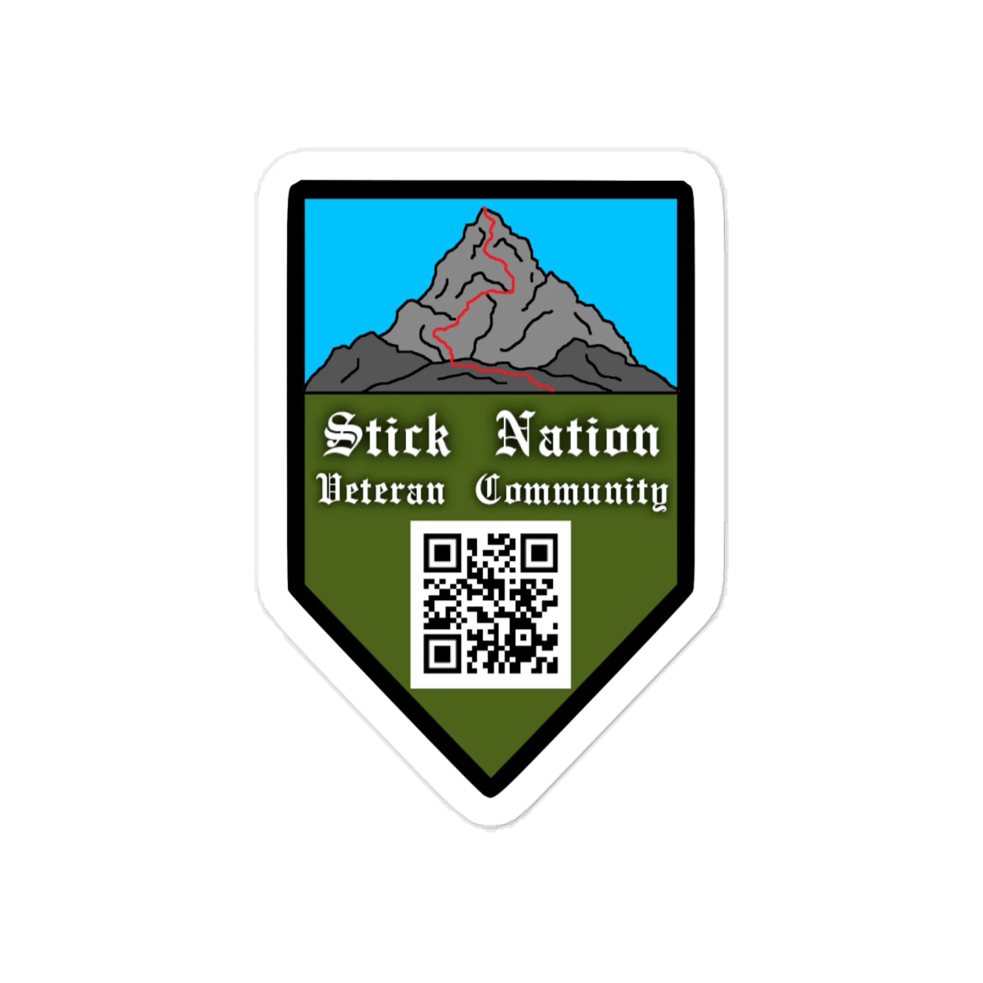 Stick Nation Veteran Community Shield Decal wQR product image (1)