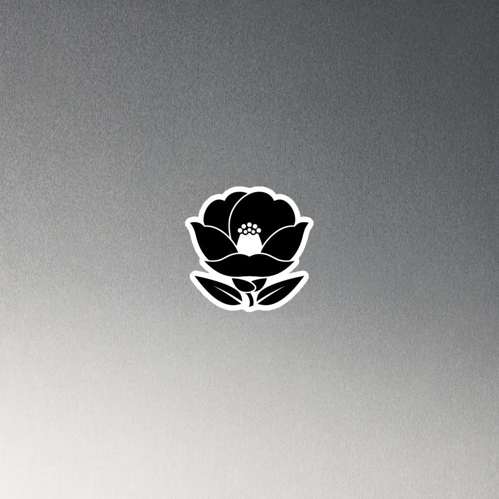 Nest of Smoke Tsubaki Crest (Black) ✦ Die-Cut Magnets product image (2)