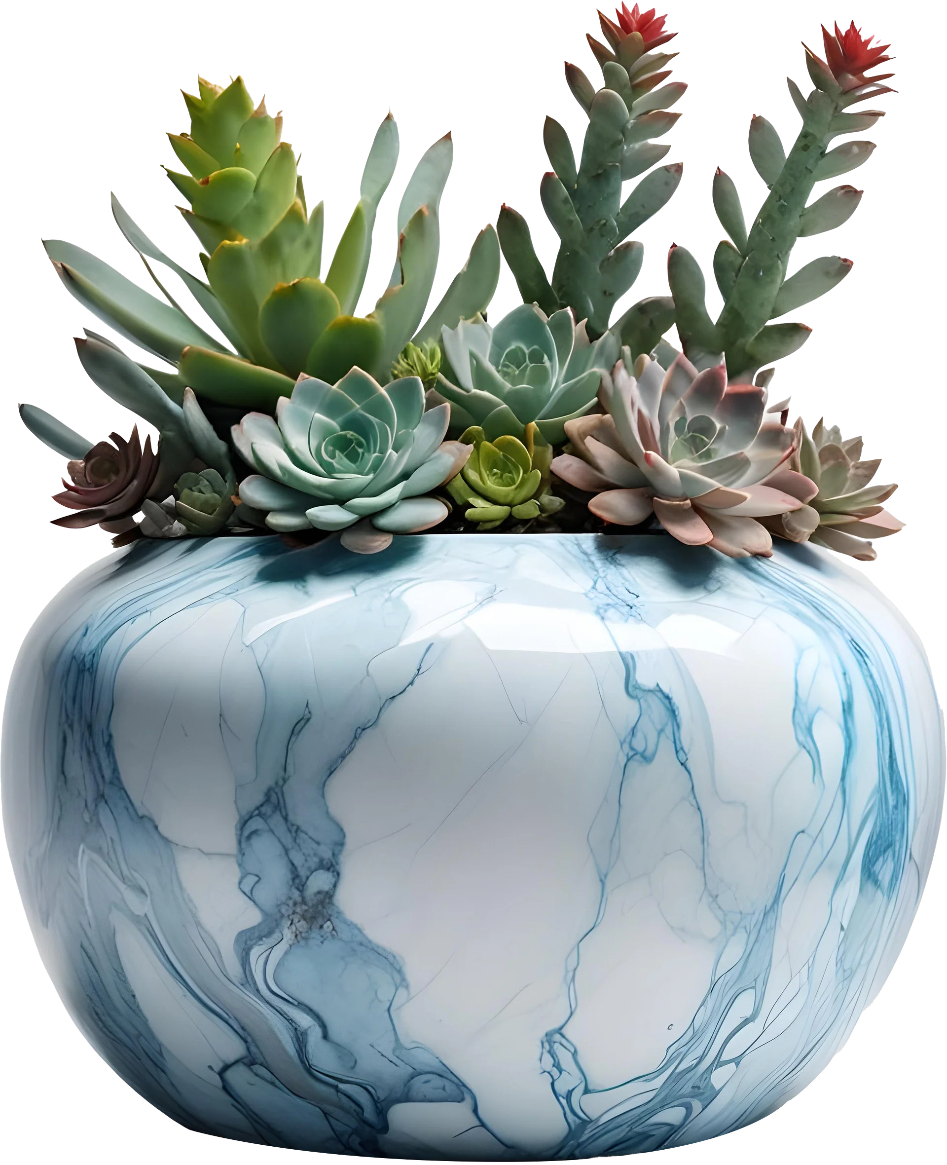 Ocean Bliss Vase – Eternal Marble Coastal PNG product image (1)