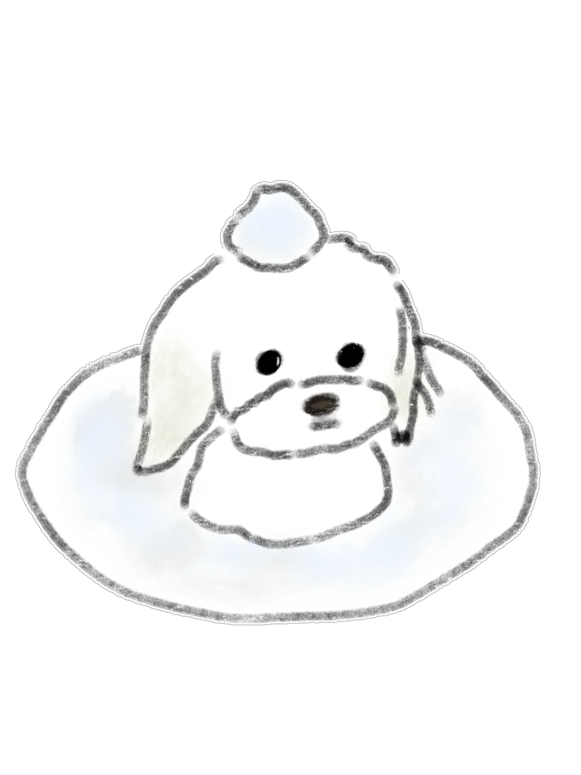 27 Hand-Drawn White Dog PNG Clipart Bundle product image (7)