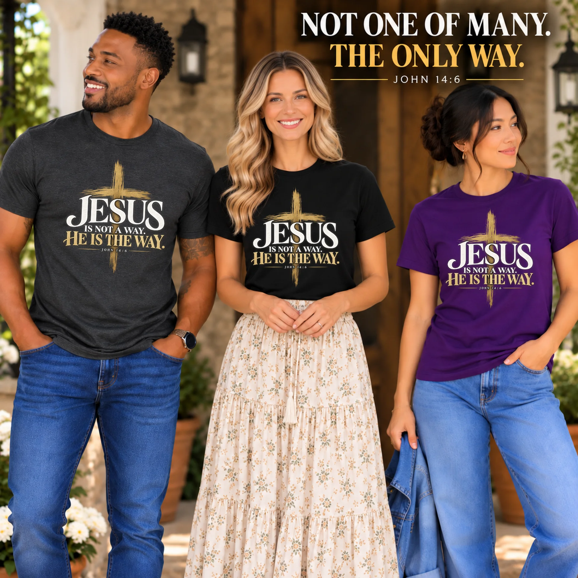 Jesus Is Not a Way. He Is the Way. Christian T-Shirt | John 14:6 product image (3)