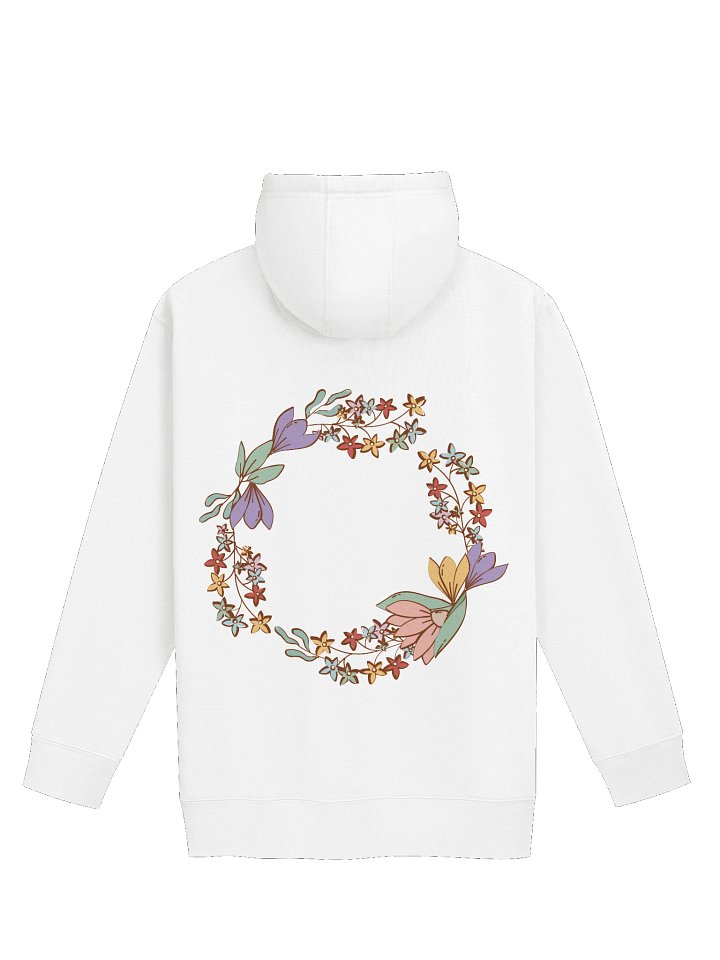 Floral Wreath Hoodie | Retro 70s Flower Power Front & Back Design product image (2)