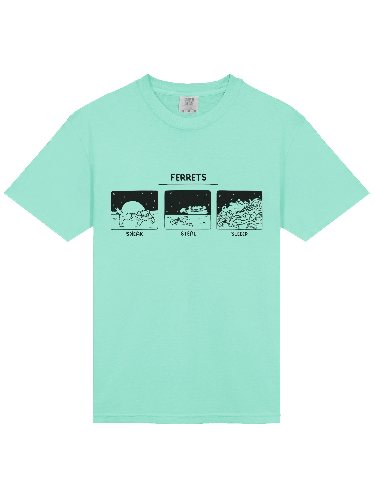 Ferrets | Sneak Steal Sleep | T-Shirt product image (33)