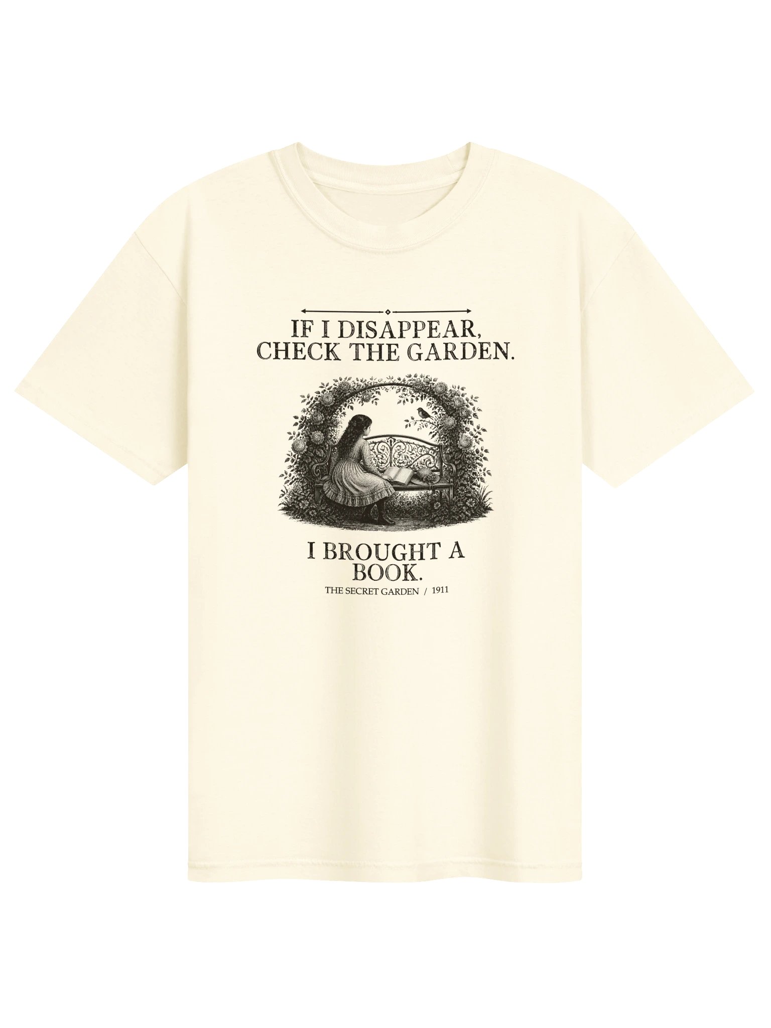 If Disappear Check Garden Brought Book -- The Secret Garden Tee (Light) product image (1)