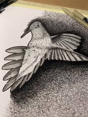 My current work in progress! Man, has this one been very heavy emotionally for me. The injured bird represents my disabled body. The heathy bird represents how mentally I want to do SO MUCH outside of this bed… there will be a chain attached to one of their feet. #disability #chronicpain #fyp #artist #art 