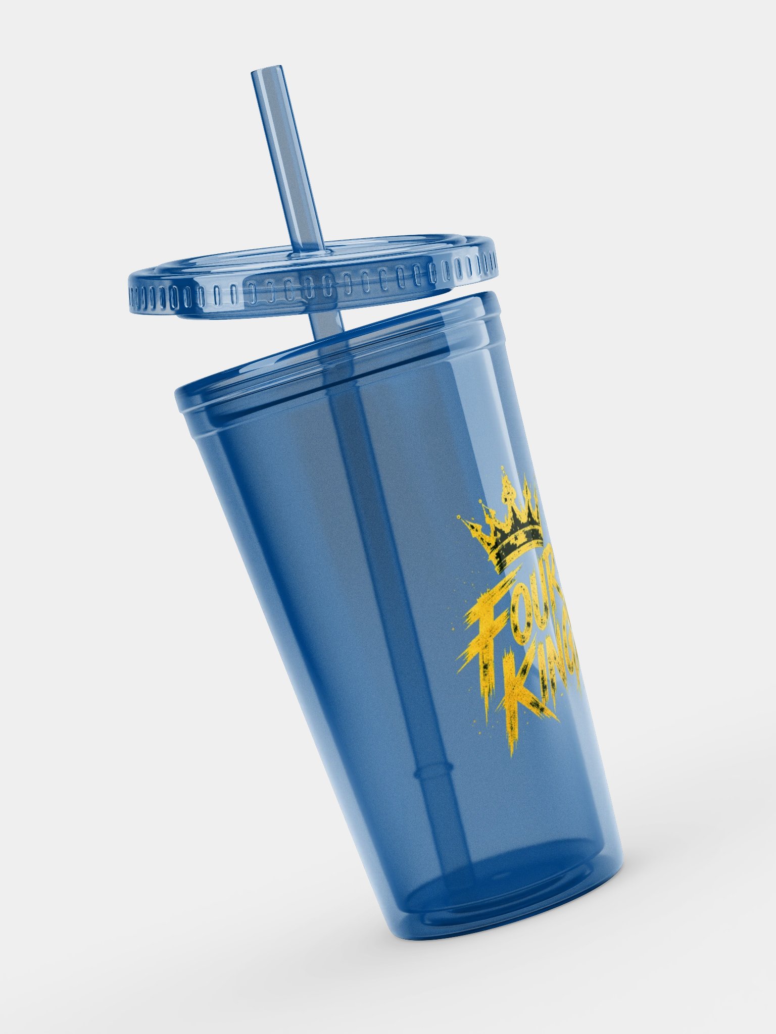 FOUR KINGS Double Wall Clear Plastic Tumbler product image (7)