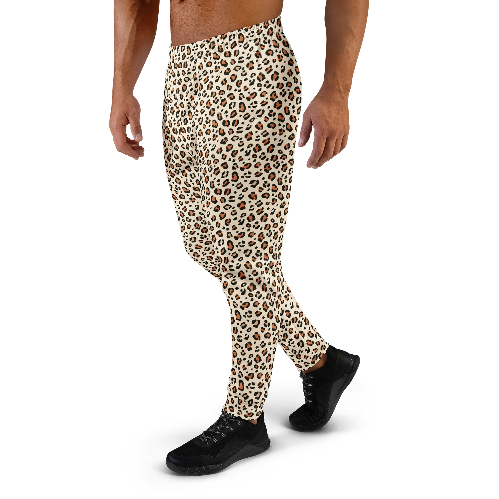 Comfortable Men's Joggers Bold Brown Leopard Print product image (1)