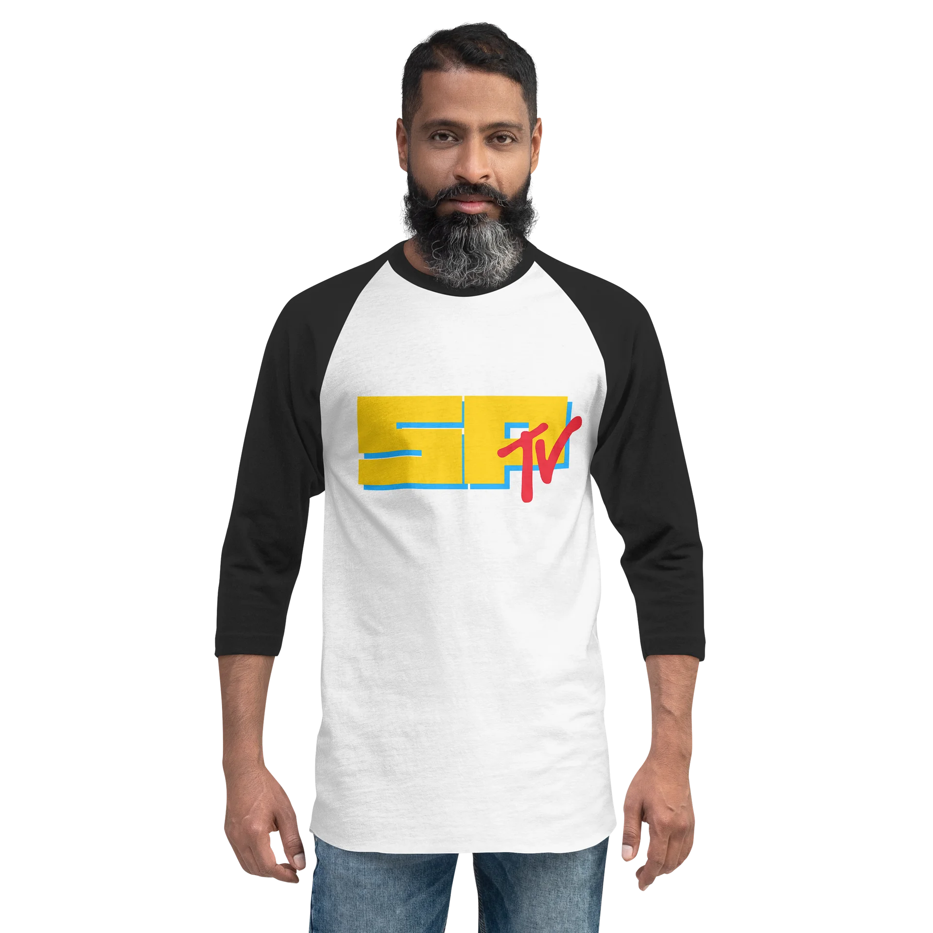 SPtv Logo Raglan Tee - black sleeve product image (2)