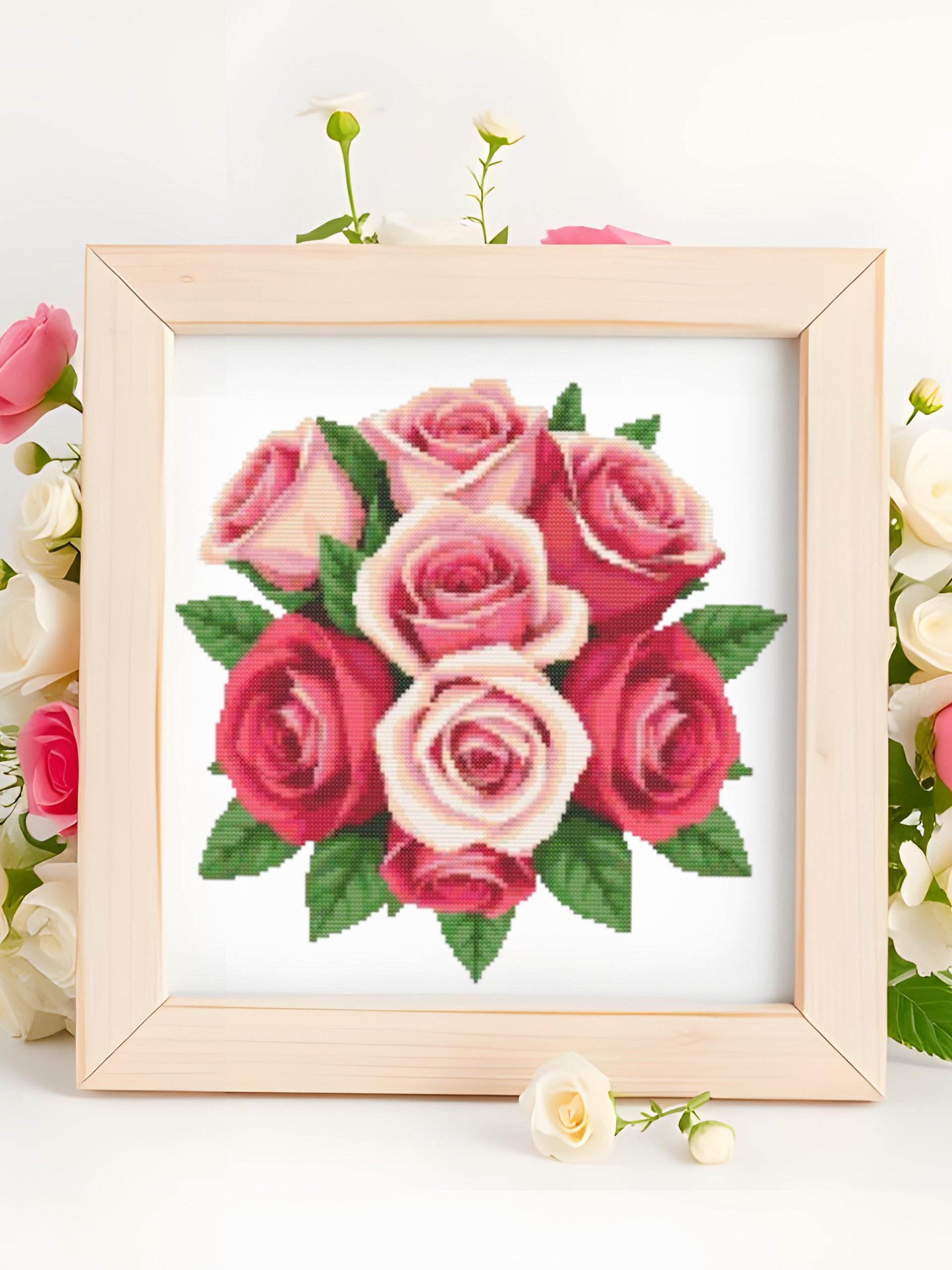 Rose Bouquet Cross Stitch Pattern product image (5)
