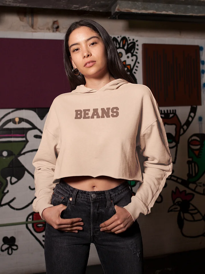 Beans U fleece crop hoodie product image (1)