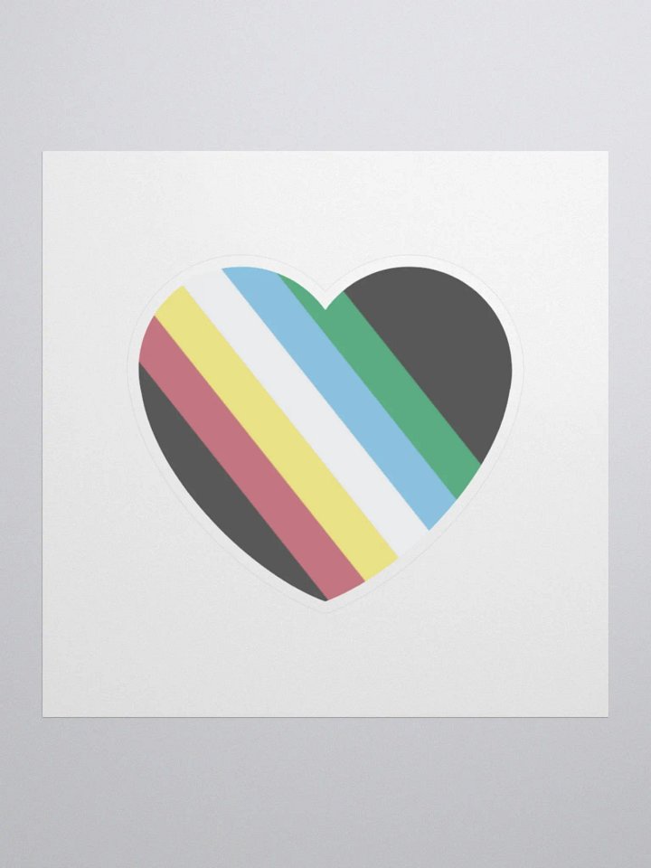 Disability Pride Heart Vinyl Sticker product image (1)
