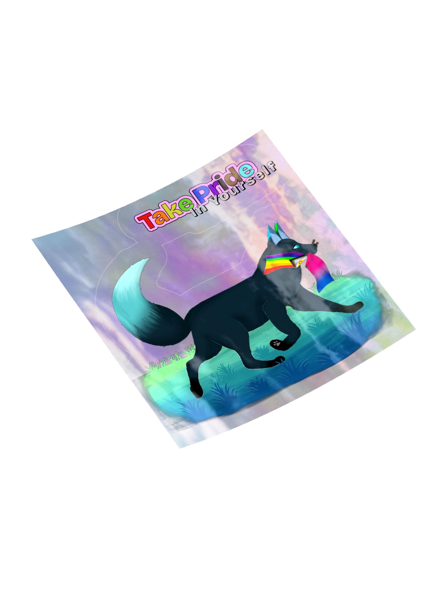 Both Flags - Take Pride In Yourself 2pc. HoloSticker product image (10)