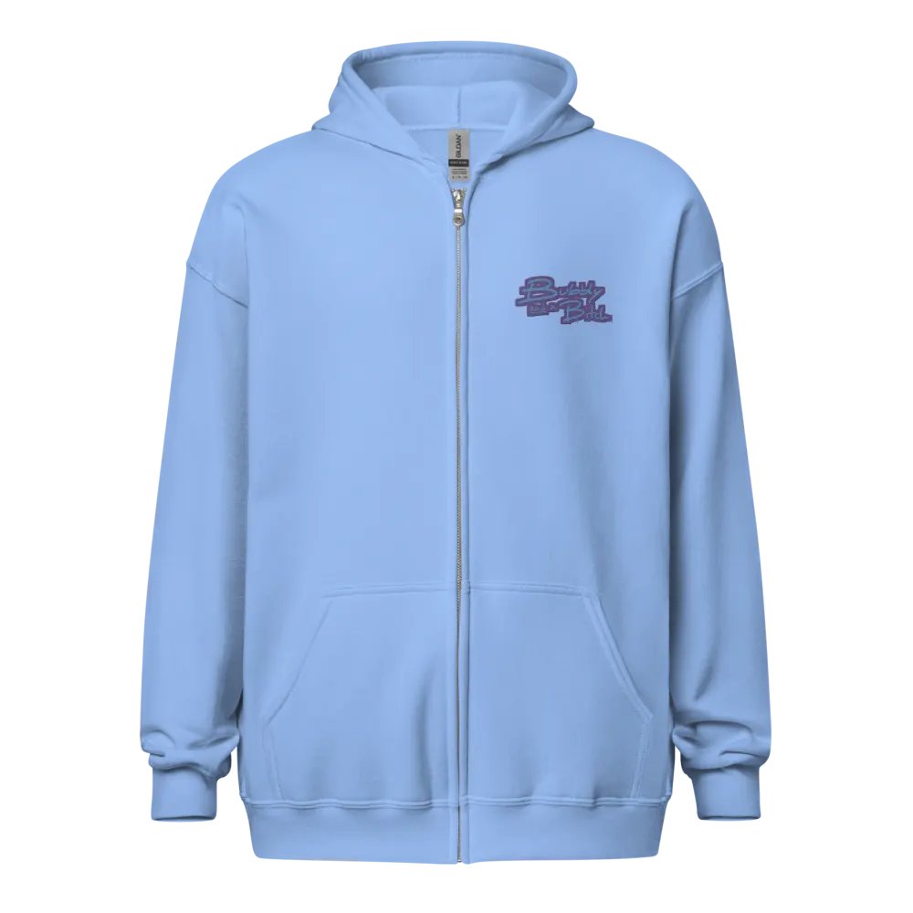 Bubbly and a B*tch (violet design) embroidered heavyweight zip-up product image (2)