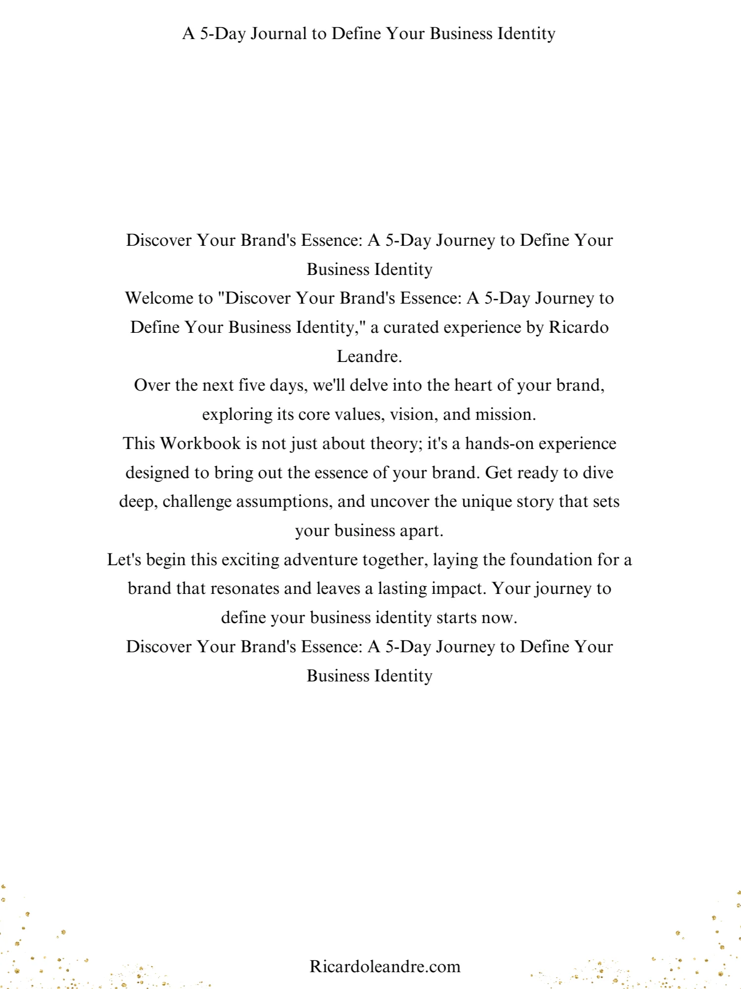 Discover Your Brand’s Essence: A 5-Day Journal to Define Your Business Identity product image (3)