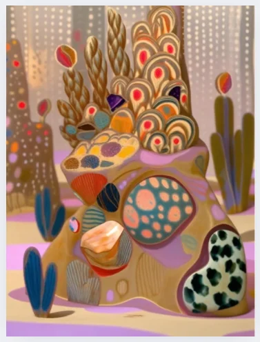 Midcentury Modern Colorful Pink Rock product image (2)