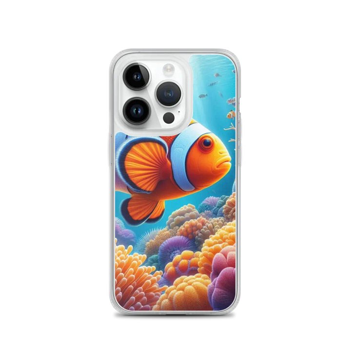 Tropical Clownfish Clear iPhone® Case |AI Design product image (3)