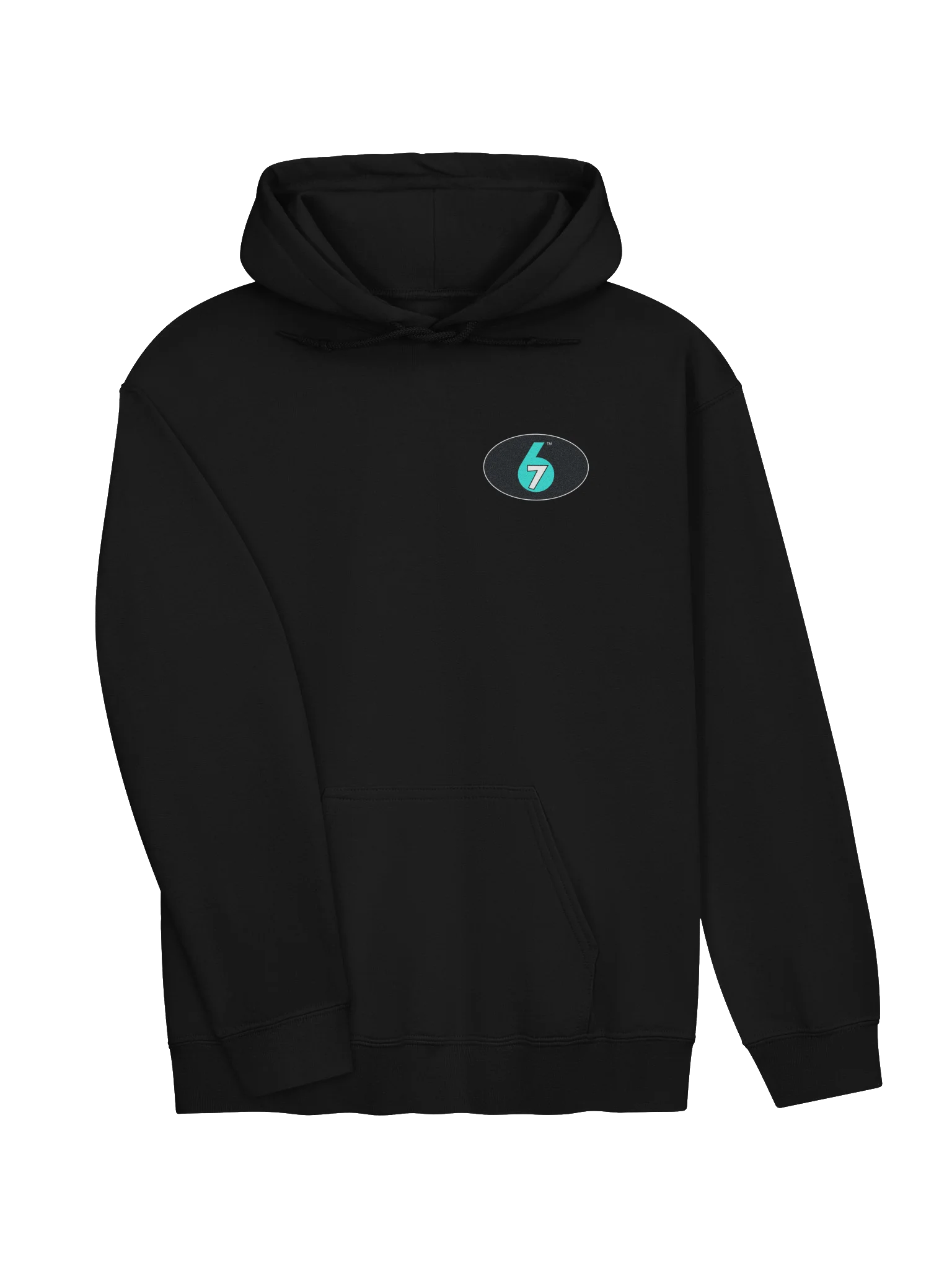 Adult Pull-over Hoodie - Black, Logos on front/back product image (3)