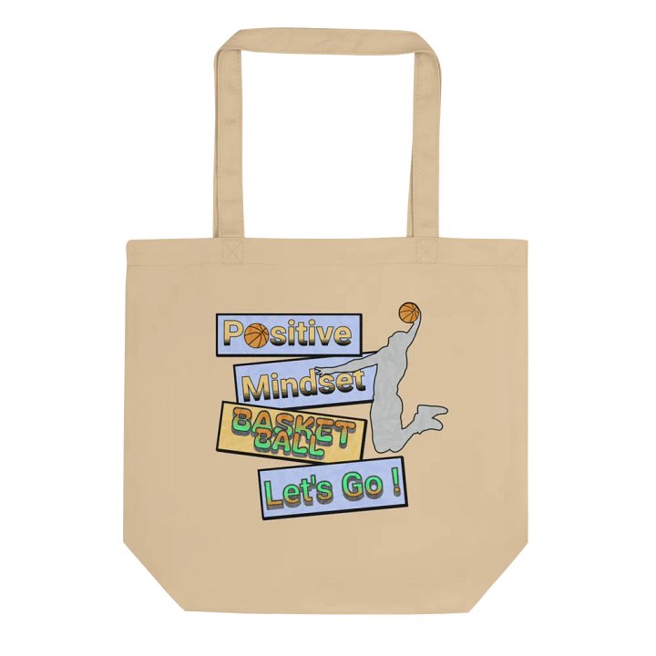 Positive Mindset Basketball Hoops Hustle Eco Tote Bag product image (1)