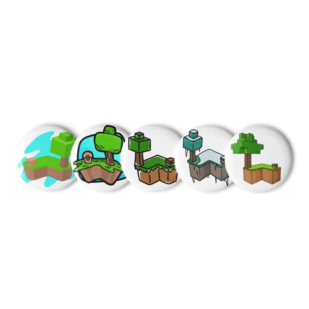 Skyblock Island Buttons product image (1)