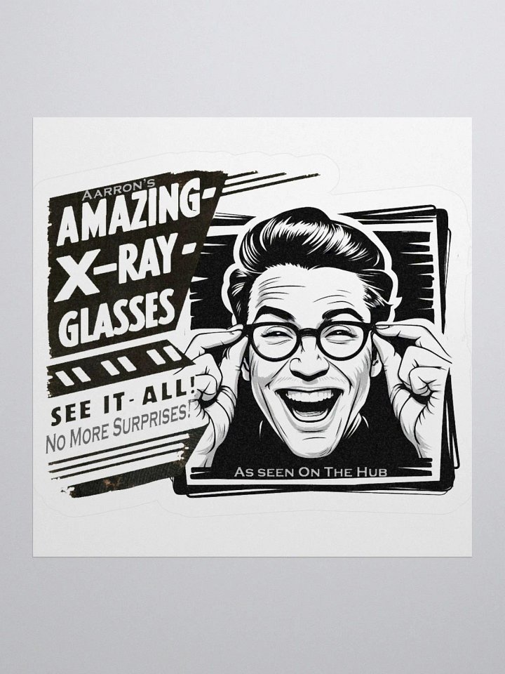 Aarron's Amazing X-Ray Glasses Vinyl Sticker product image (3)