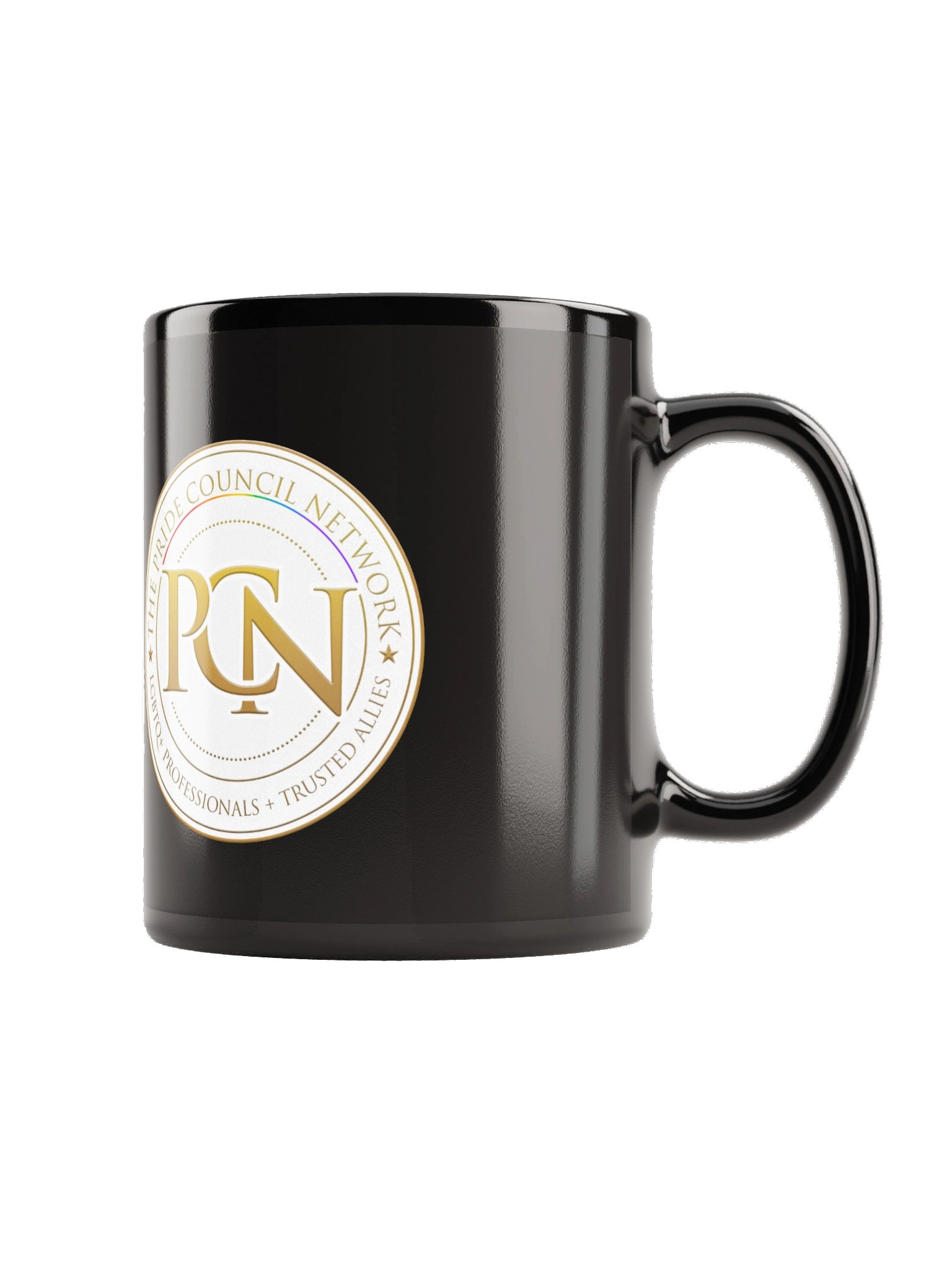 Pride Council Network Black Glossy Mug product image (6)