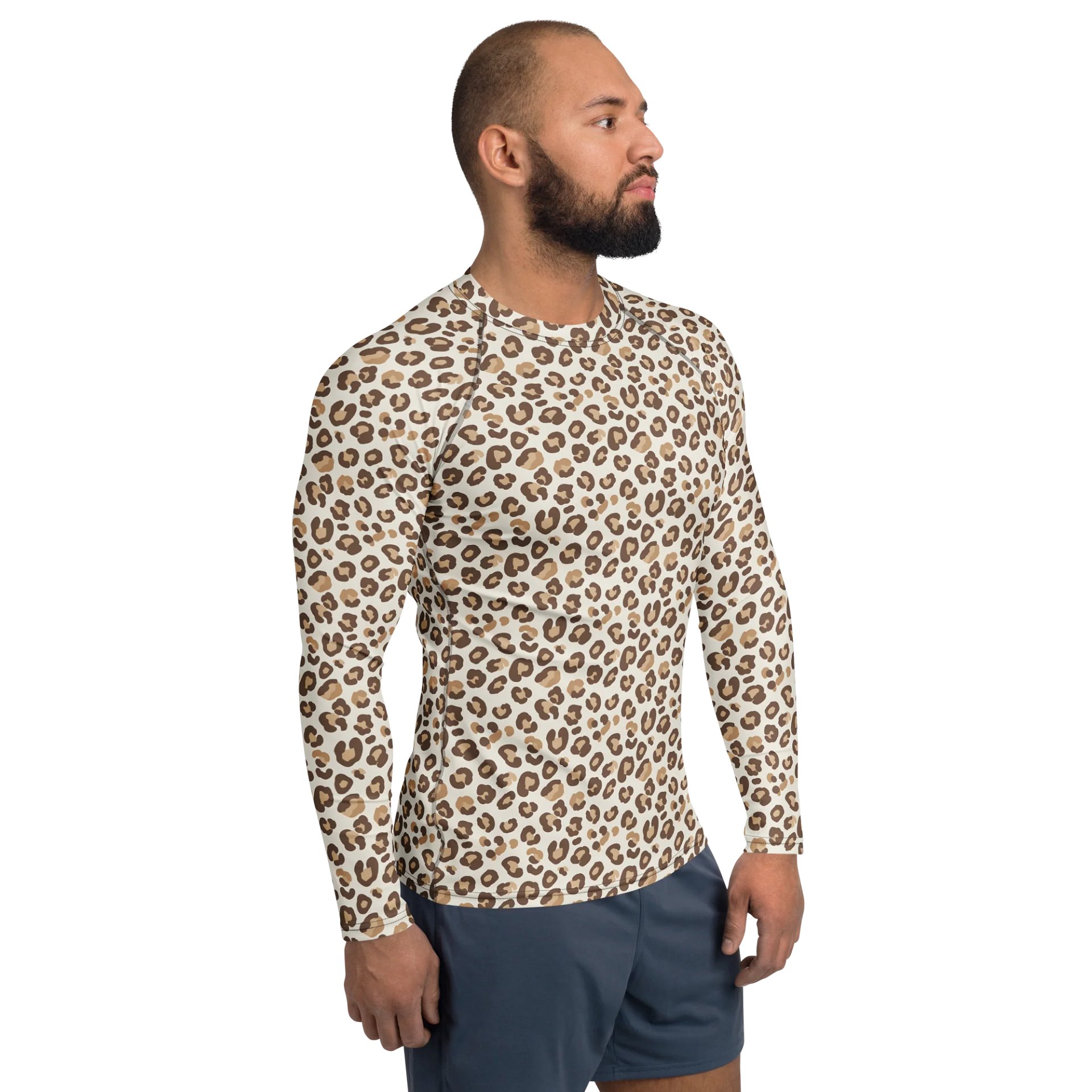 Stylish Leopard Print Rash Guard for Men’s Activewear product image (4)
