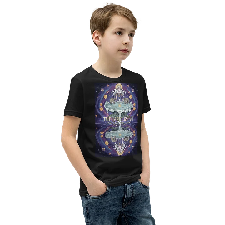 Cosmic Flat Earth Youth T-Shirt product image (2)