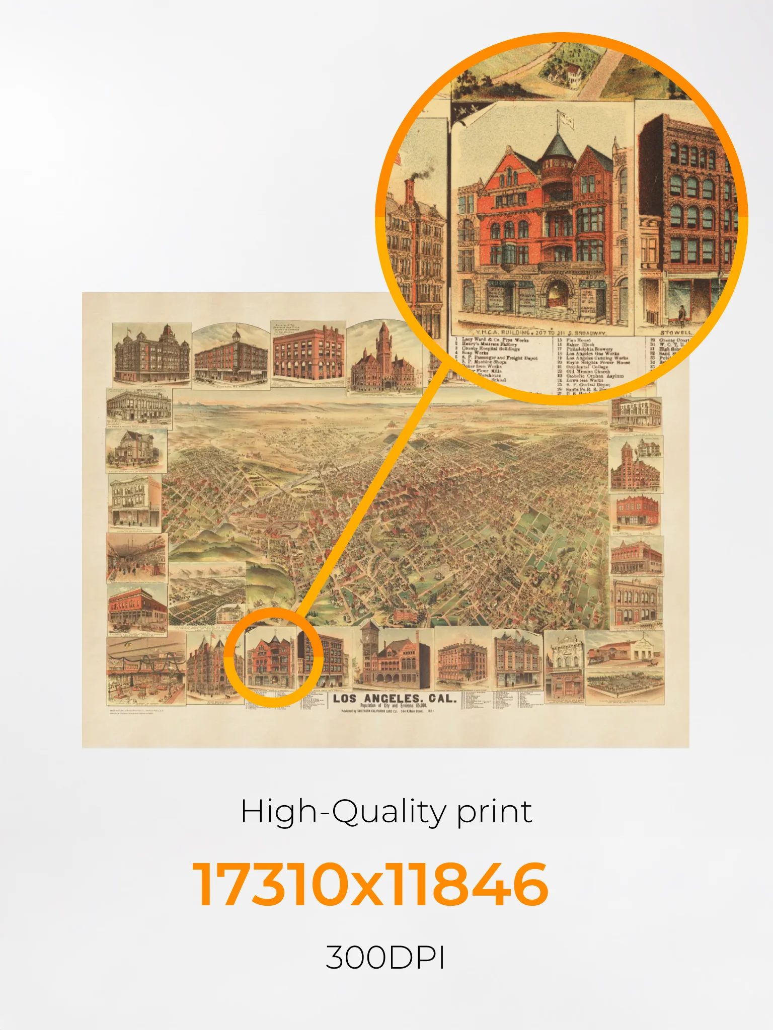 Los Angeles 1891 (Unframed Poster Print) product image (4)