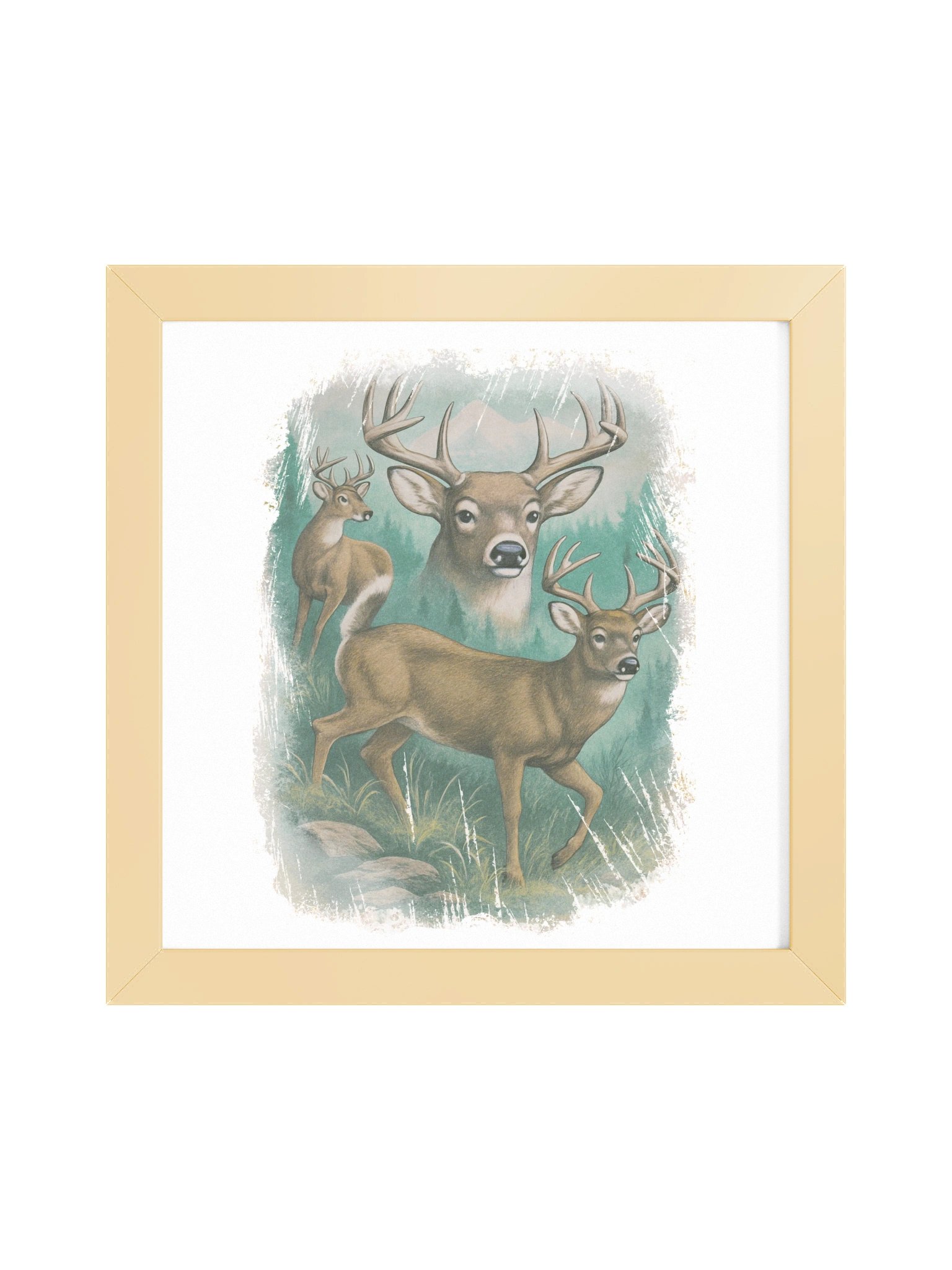 Misty Woodland Deer Framed Poster product image (3)
