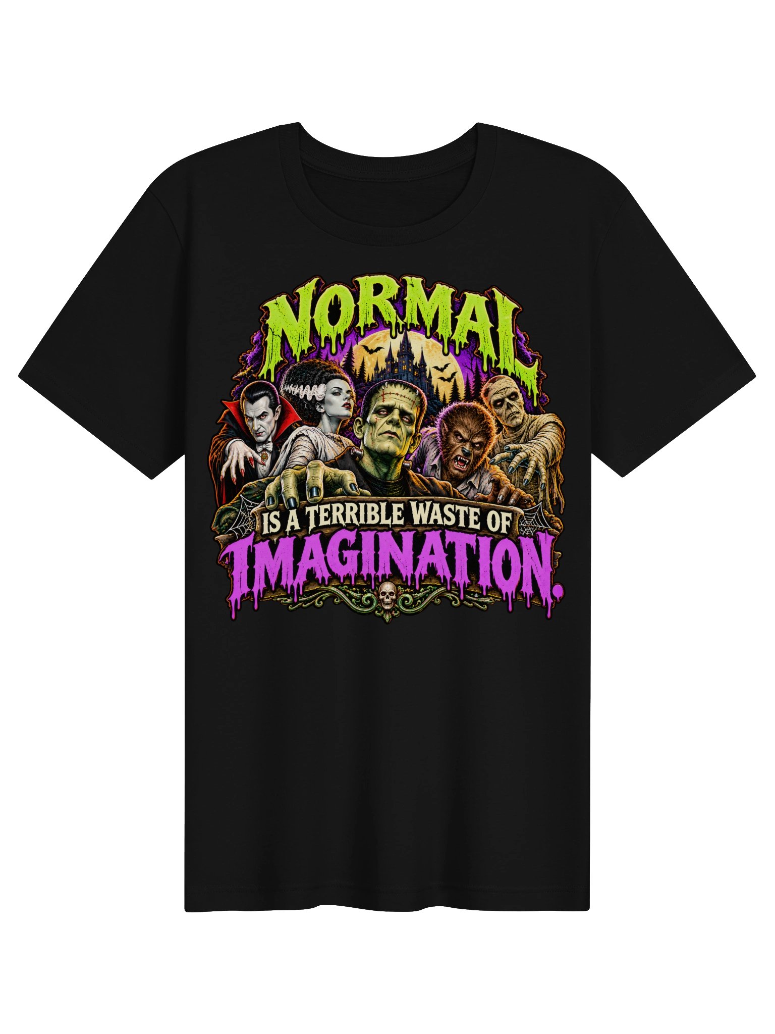 Normal Is a Terrible Waste of Imagination Horror Tee product image (1)