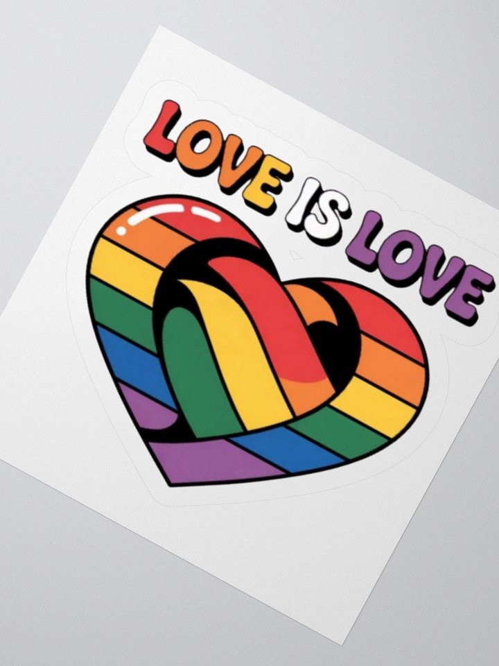Love Is Love Rainbow Heart Sticker - Exclusive Vinyl Design for Pride and Inclusivity product image (6)