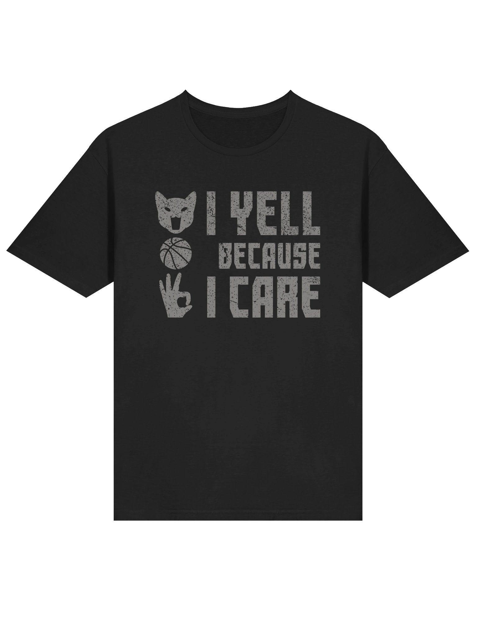 Basketball Cat (I Yell Because I Care) - Unisex Adult Super Soft Lightweight T-shirt product image (1)